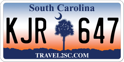 SC license plate KJR647