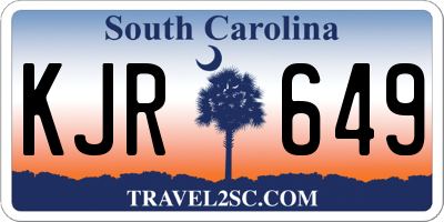 SC license plate KJR649
