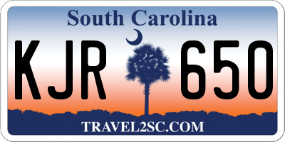 SC license plate KJR650