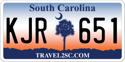 SC license plate KJR651