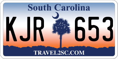 SC license plate KJR653