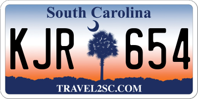 SC license plate KJR654
