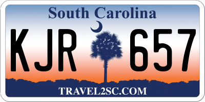 SC license plate KJR657