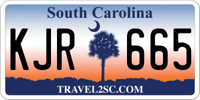 SC license plate KJR665
