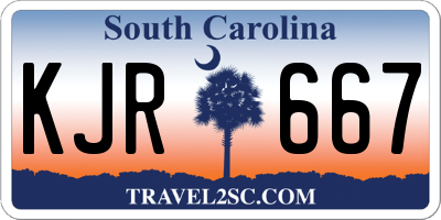 SC license plate KJR667