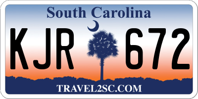 SC license plate KJR672