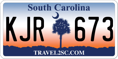 SC license plate KJR673