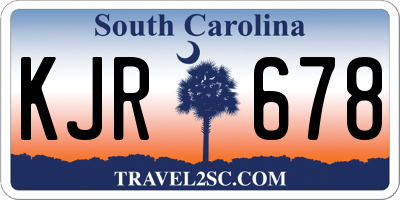 SC license plate KJR678