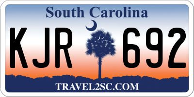 SC license plate KJR692