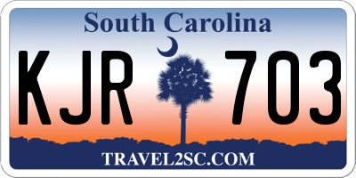 SC license plate KJR703
