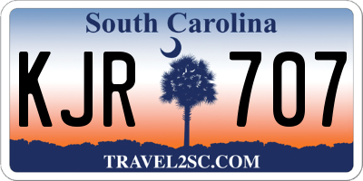 SC license plate KJR707