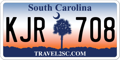 SC license plate KJR708