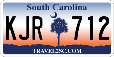 SC license plate KJR712