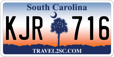 SC license plate KJR716