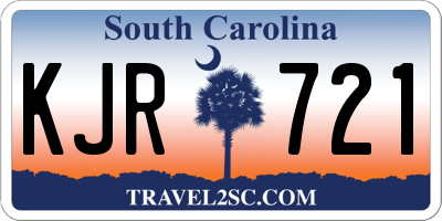 SC license plate KJR721
