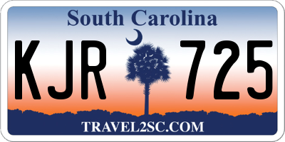 SC license plate KJR725