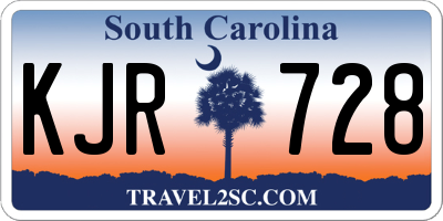 SC license plate KJR728