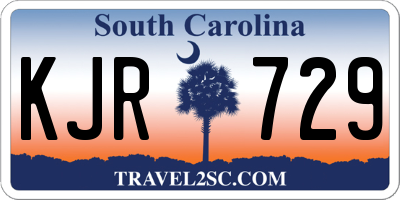 SC license plate KJR729