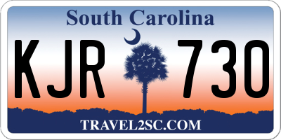 SC license plate KJR730