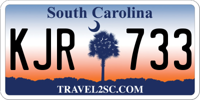 SC license plate KJR733