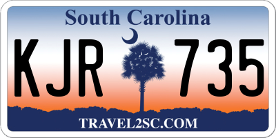 SC license plate KJR735