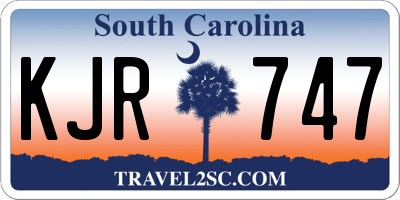 SC license plate KJR747