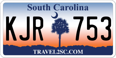 SC license plate KJR753