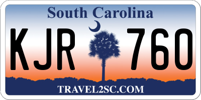 SC license plate KJR760