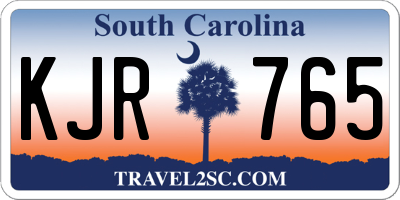 SC license plate KJR765