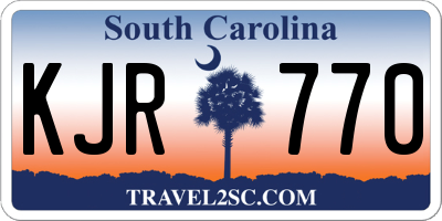 SC license plate KJR770