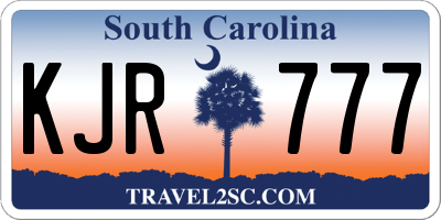 SC license plate KJR777