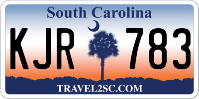 SC license plate KJR783