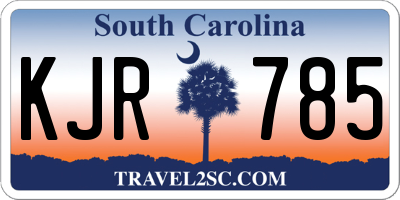 SC license plate KJR785