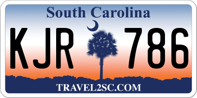 SC license plate KJR786