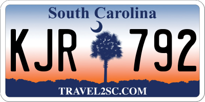 SC license plate KJR792