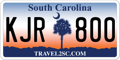 SC license plate KJR800