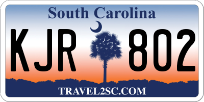 SC license plate KJR802