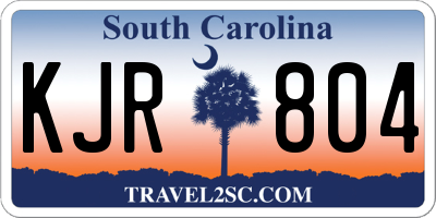 SC license plate KJR804