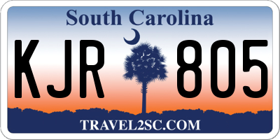 SC license plate KJR805