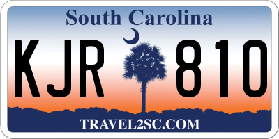 SC license plate KJR810