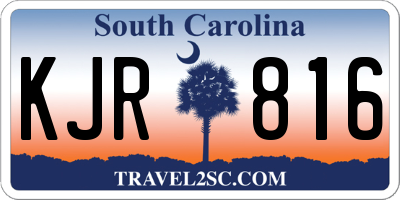 SC license plate KJR816