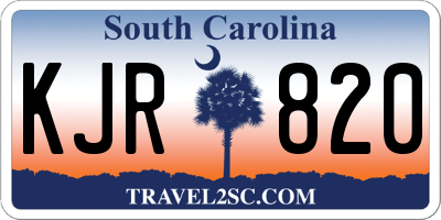 SC license plate KJR820