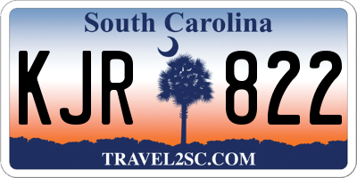 SC license plate KJR822
