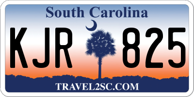 SC license plate KJR825