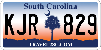 SC license plate KJR829