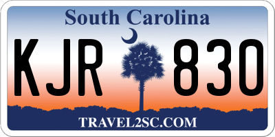 SC license plate KJR830
