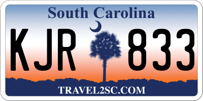 SC license plate KJR833