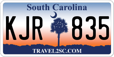 SC license plate KJR835
