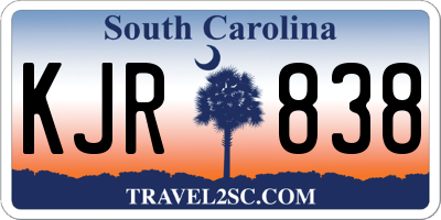 SC license plate KJR838