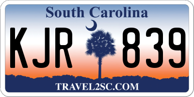 SC license plate KJR839